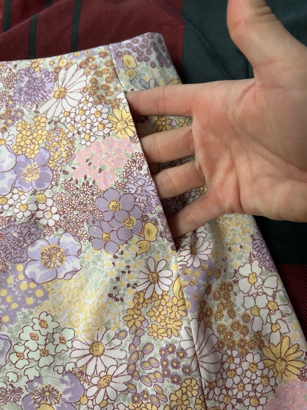 Altar'd State Lavender & Cream Floral Mini Skirt - Picture 3 of 12